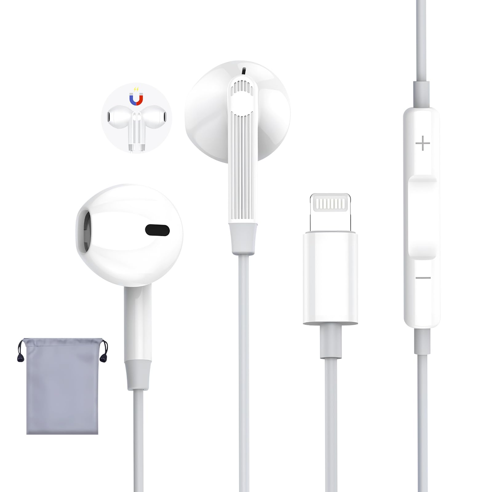 Amazon.co.jp: Moowarm イヤホン 有線 マイク付き iPhone用の【MFi認証